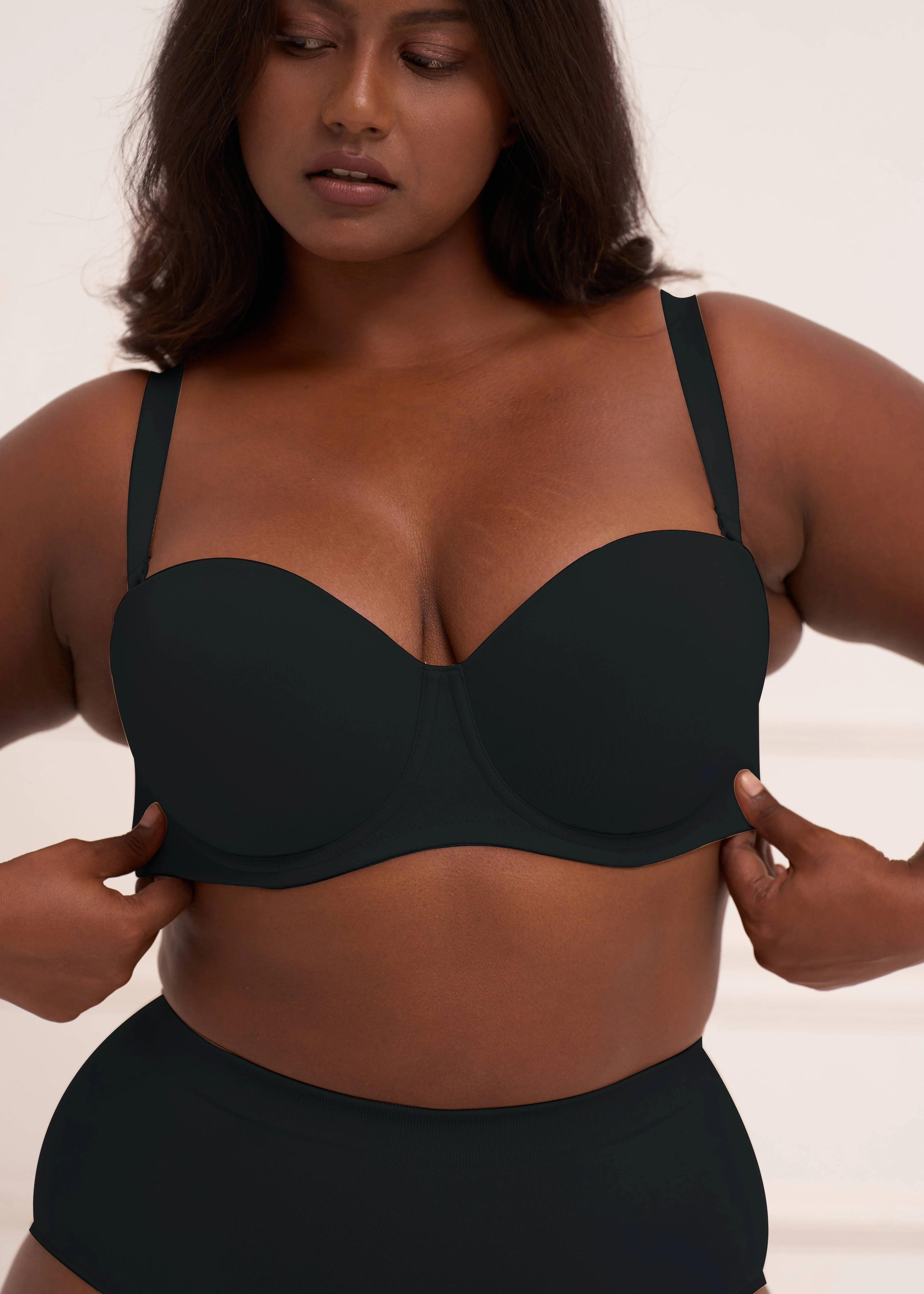 All Day Hold Strapless Bra - Underwired Lightly Padded Bra with Demi Cups - Image 12