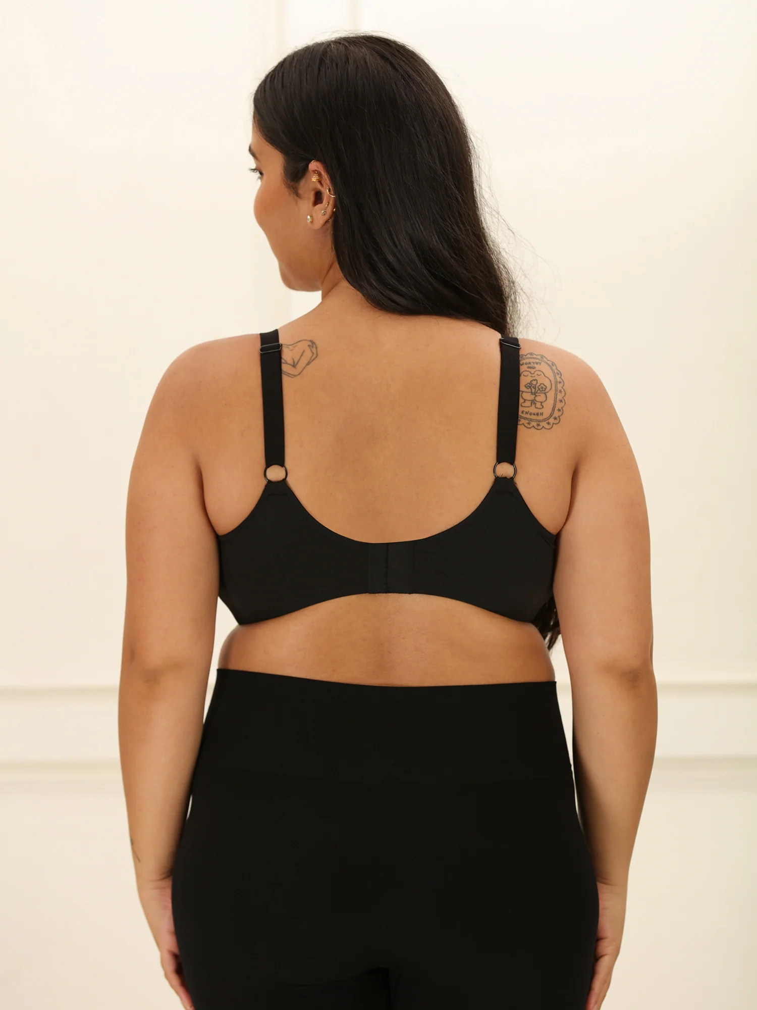 Crossover Bralette - Non-Padded Seamless Balconette Bra with V-Neck Design - Image 3
