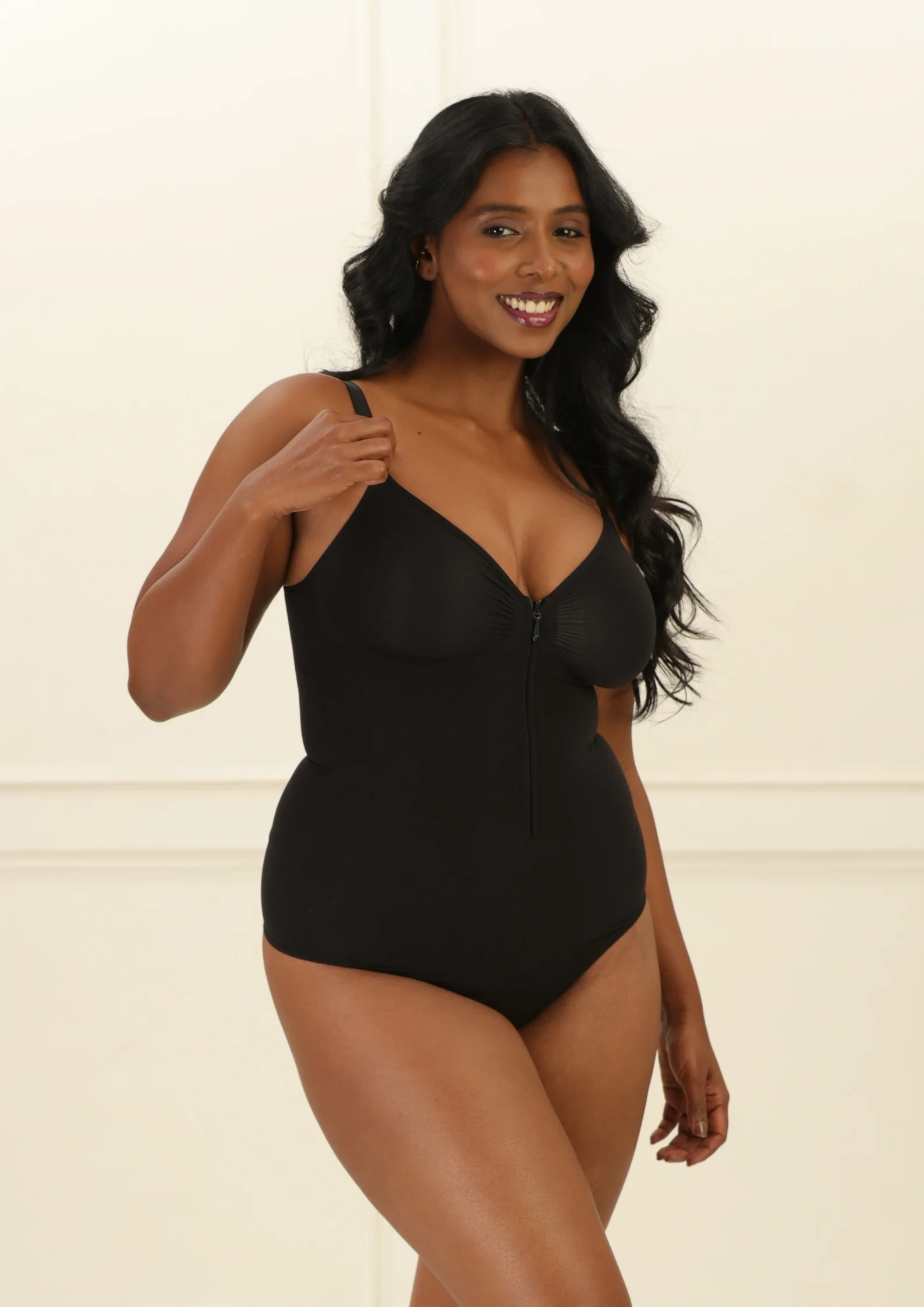 Front Zip Thong Bodysuit - Image 14