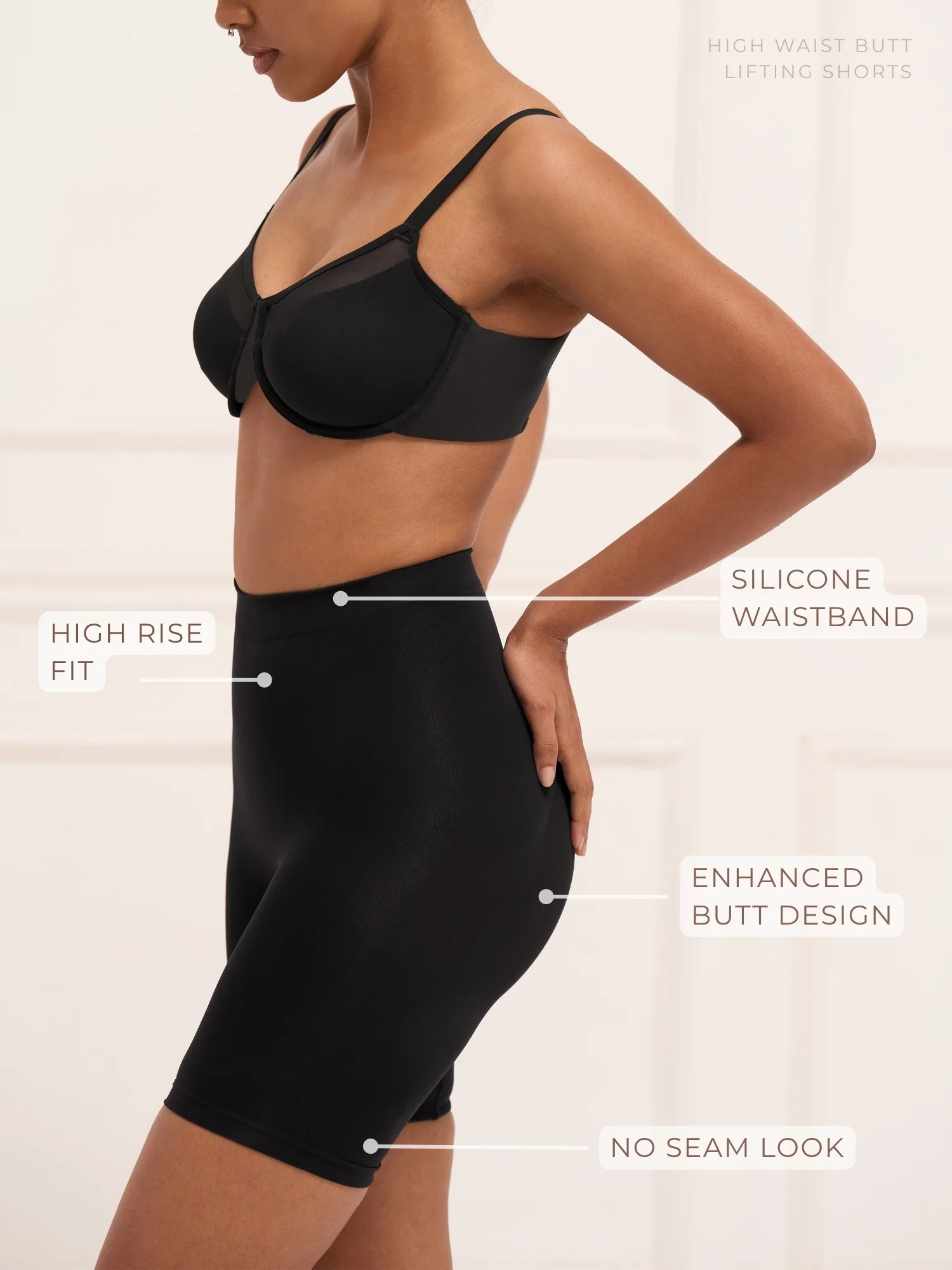 Mid Waist Butt Lifting Shorts - Image 7