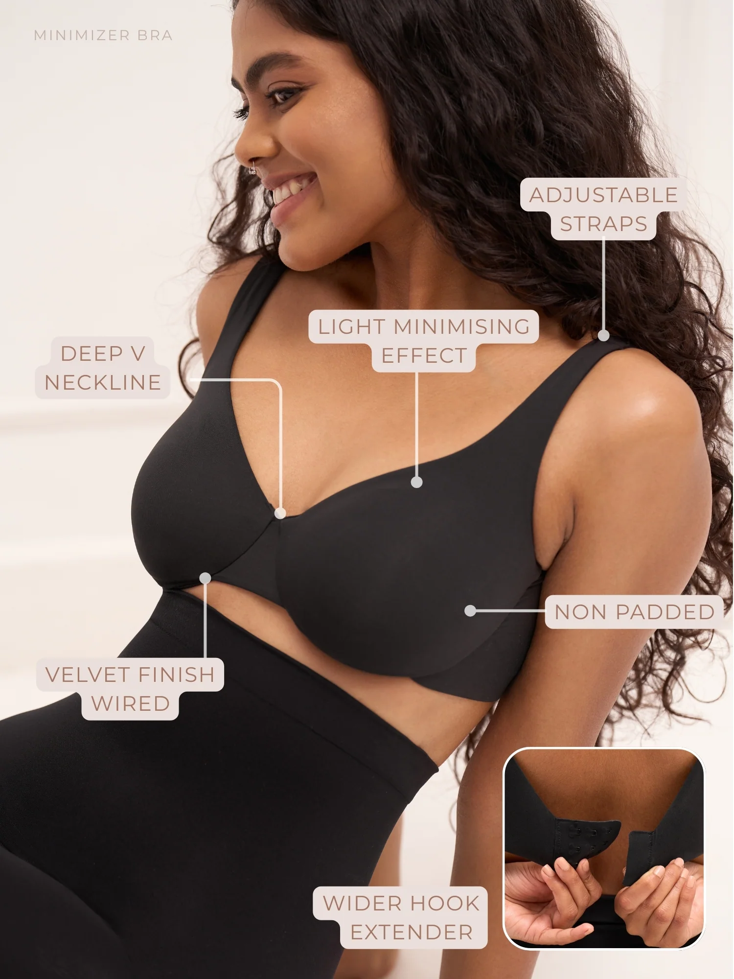 Minimizer Bra for Heavy Bust - Wired Non-Padded Full Coverage Bra - Image 13
