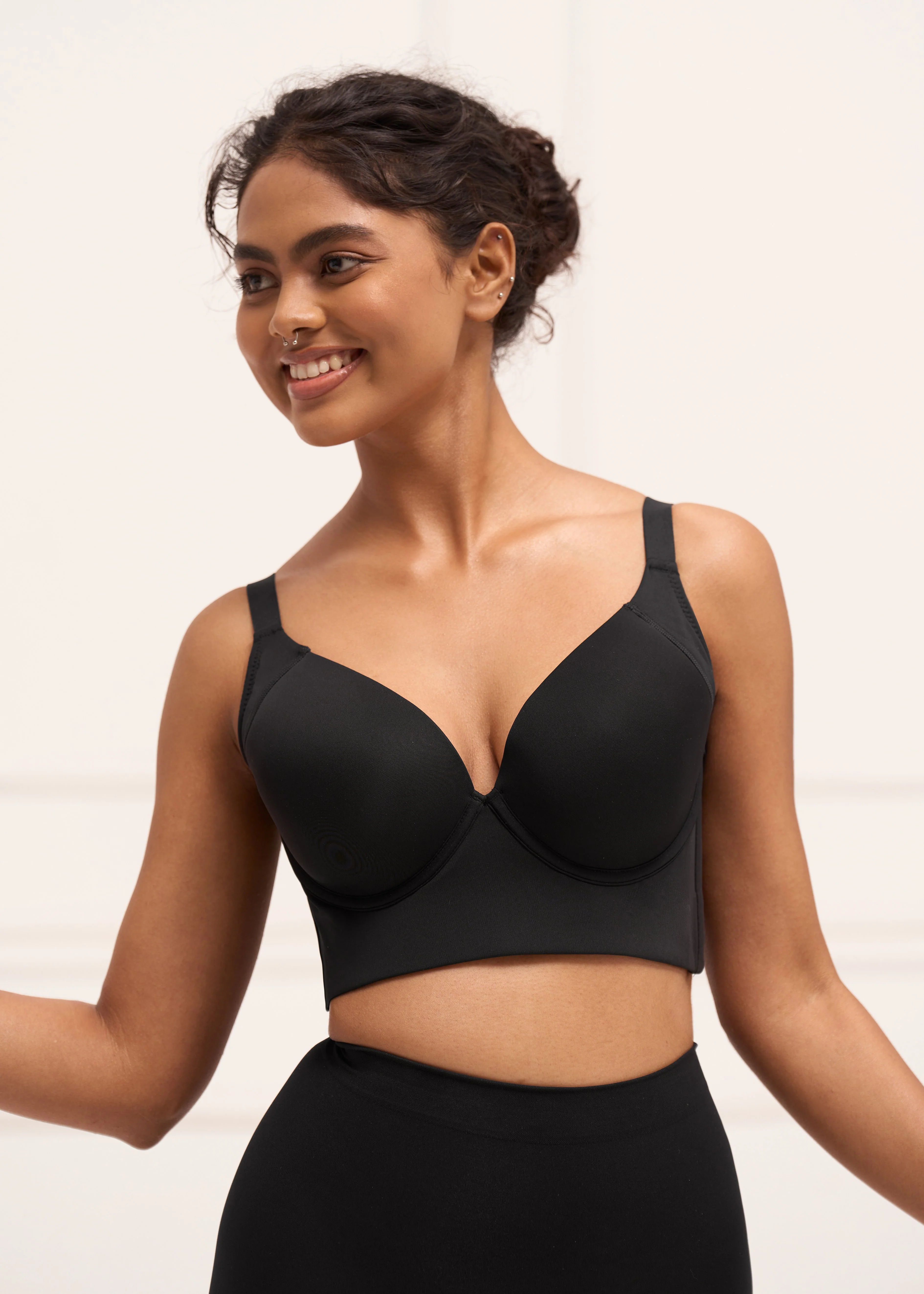 Underwire Push Up Bra - Padded Full Back Coverage Bra with 7-Hook Closure - Image 9
