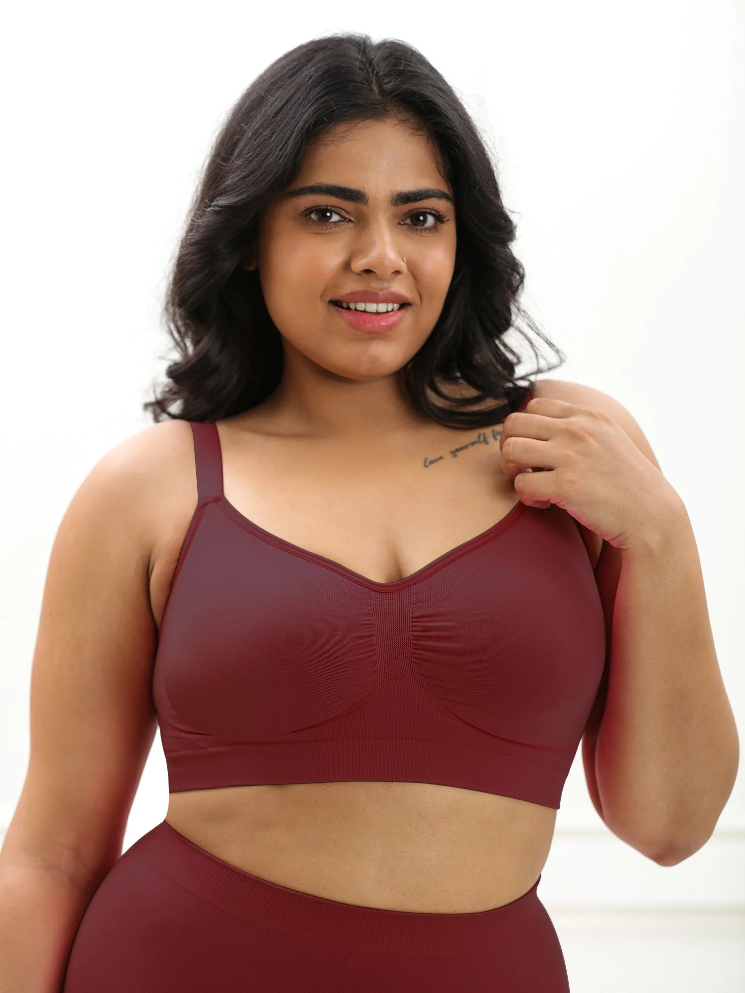Wireless Shaping Bra - Seamless Non-Padded Wireless T Shirt Bra with Full Coverage - Image 29