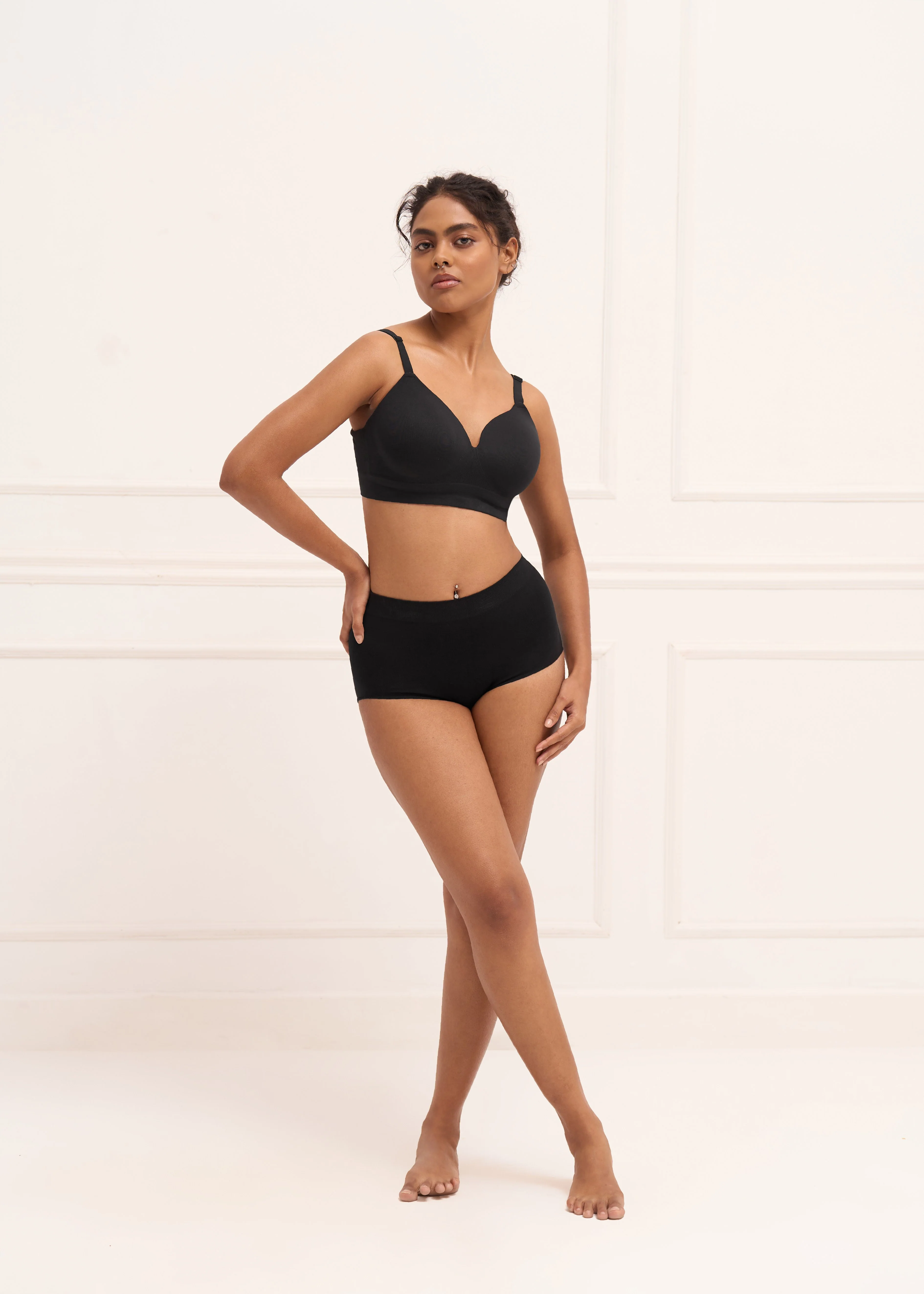 Wireless Support Bra - Non-Wired T-Shirt Bra with Full Coverage Support - Image 3