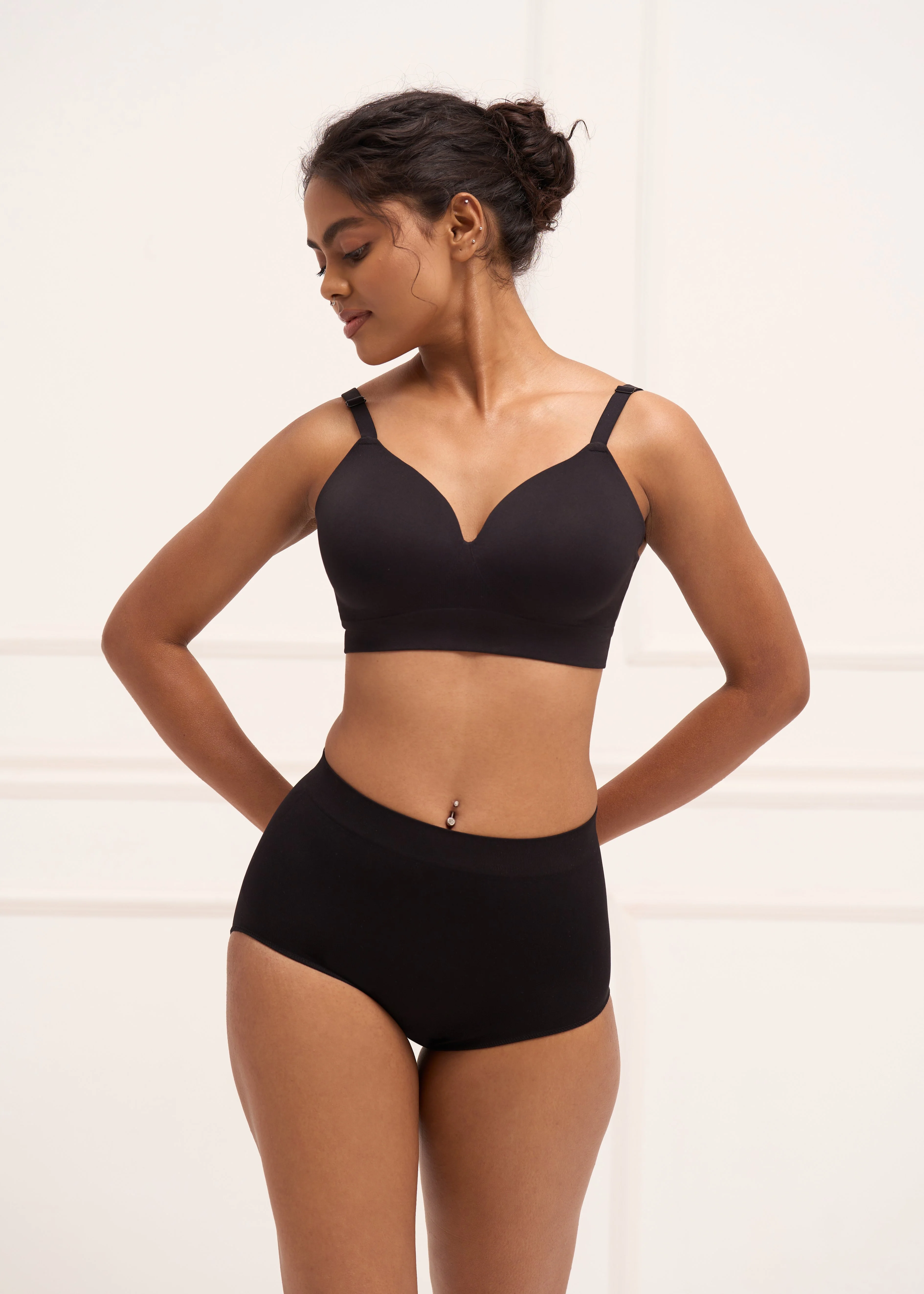 Wireless Support Bra - Non-Wired T-Shirt Bra with Full Coverage Support - Image 4