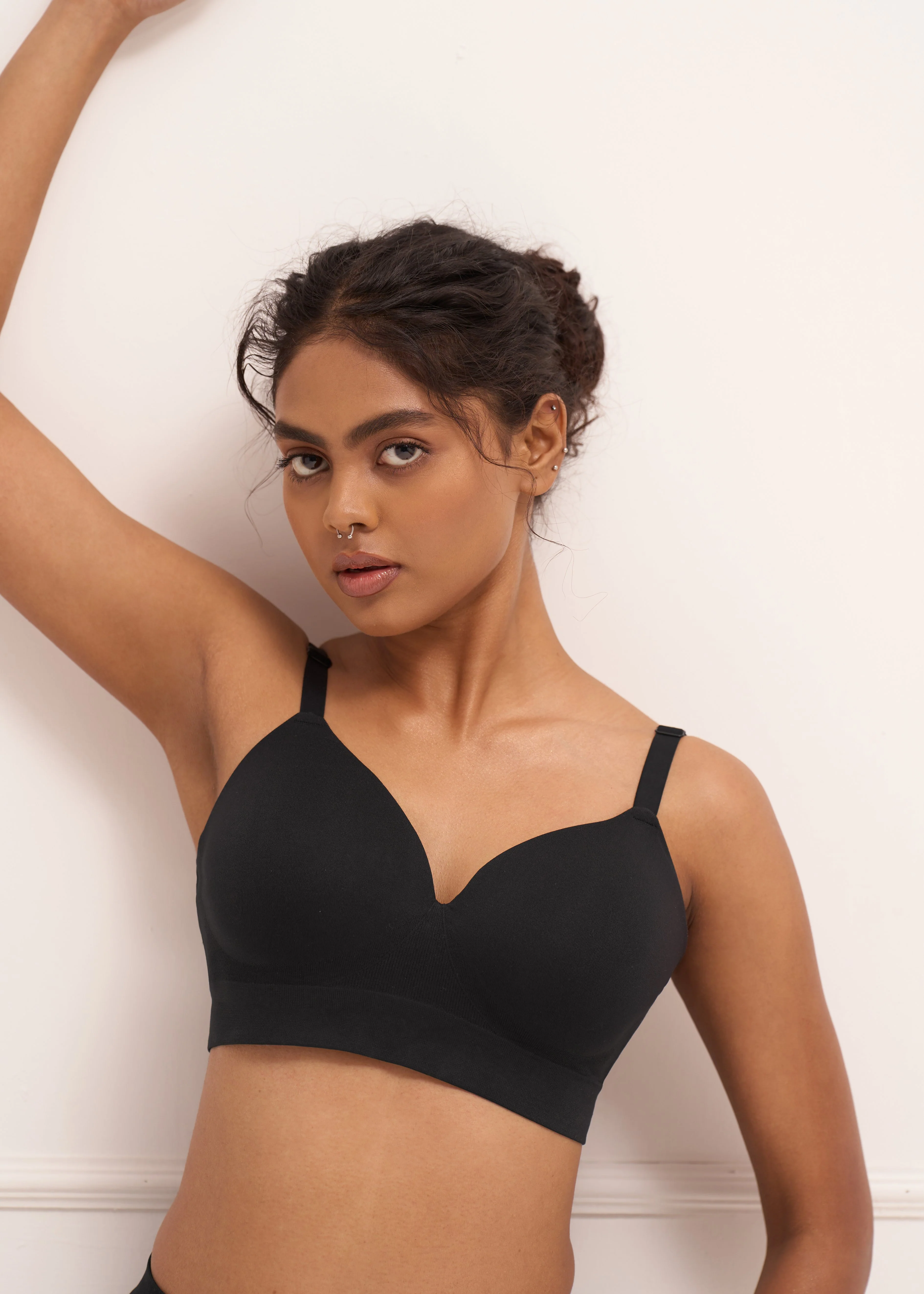 Wireless Support Bra - Non-Wired T-Shirt Bra with Full Coverage Support - Image 5